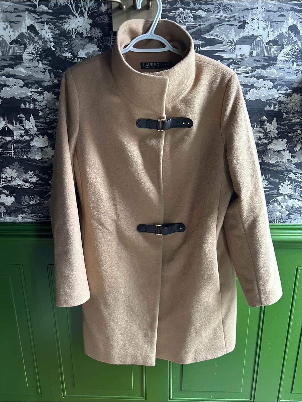 Ralph Lauren Camel Wool Toggle Coat